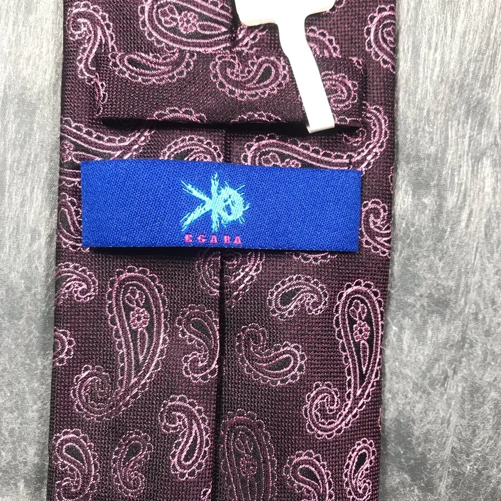 Egara Purple Paisley Men's Tie